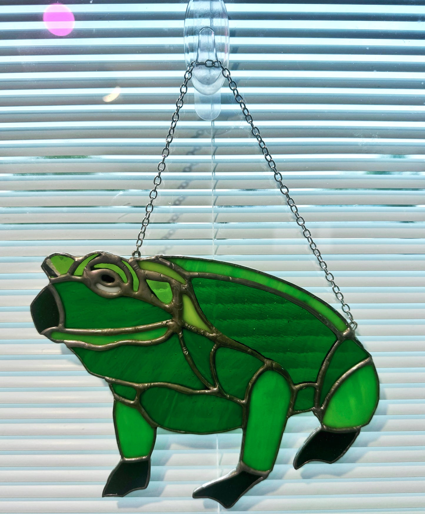 Toad Stained Glass Suncatcher