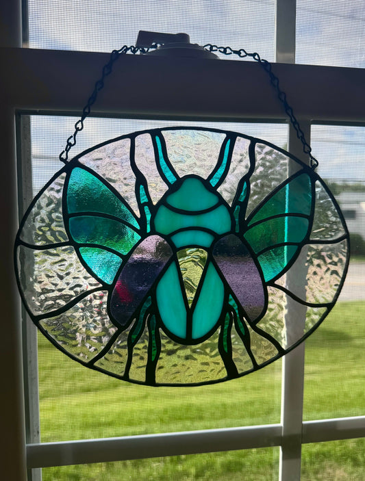 Iridescent Beetle Panel