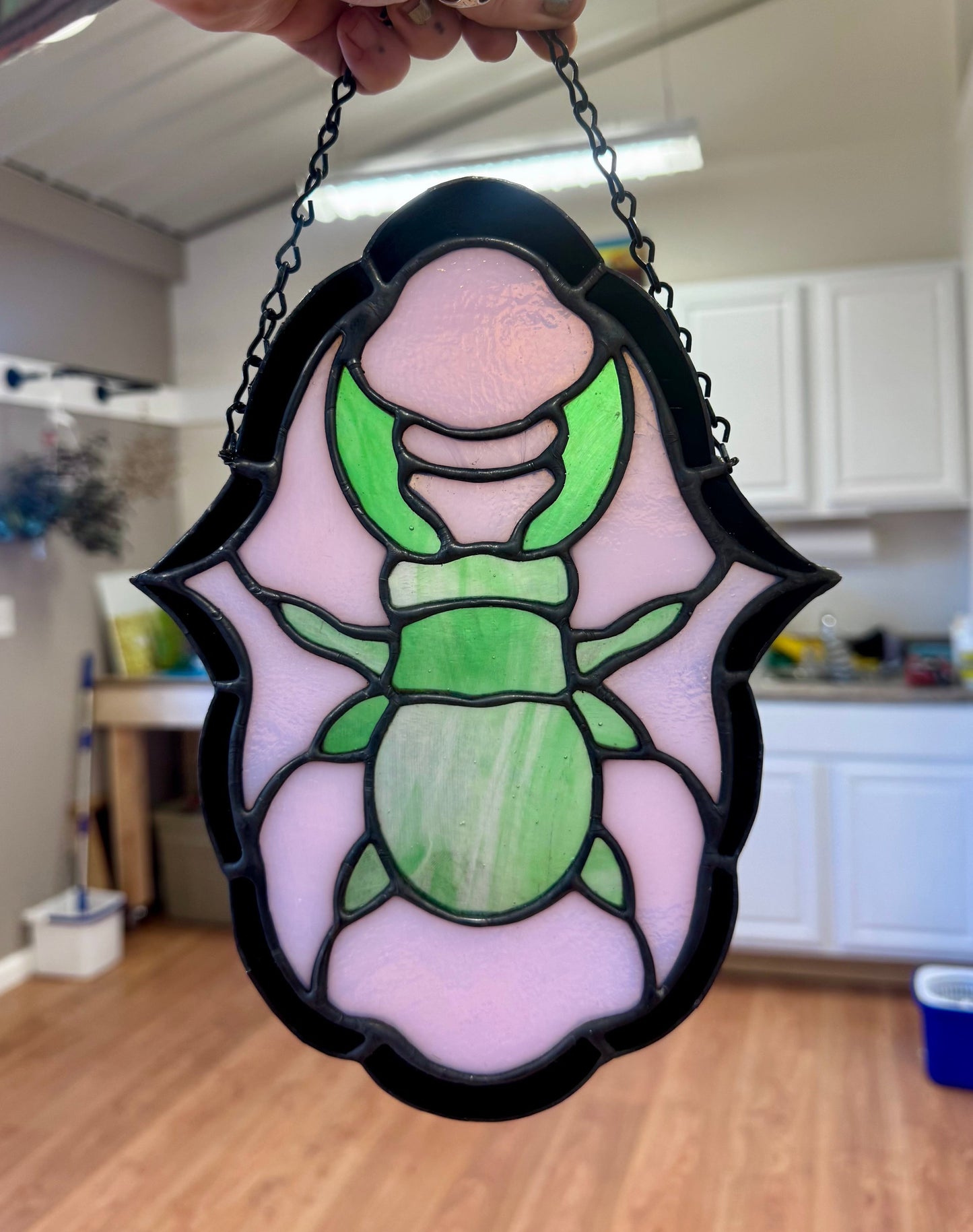 Iridescent Green Beetle