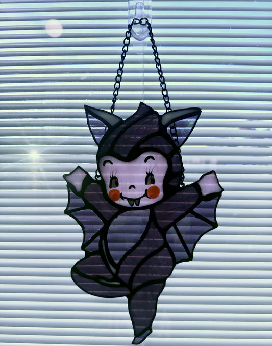 Hand-Painted Kewpie Bat Suncatcher