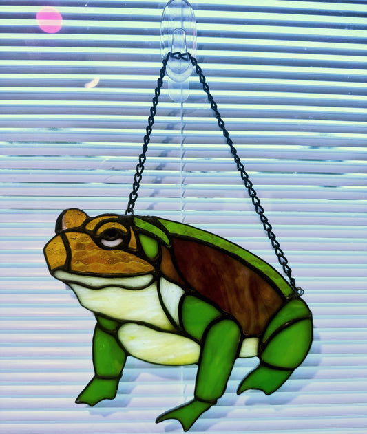 Toad Stained Glass Suncatcher